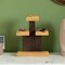 Vintiquewise 3-Tier Wooden Tabletop Jewelry Display Stand Rustic Organizer for Necklace Bracelet Watch Bangle Ring & Earring with a Sturdy Natural Wood Base Ideal for Home Retail or Craft Fair Display